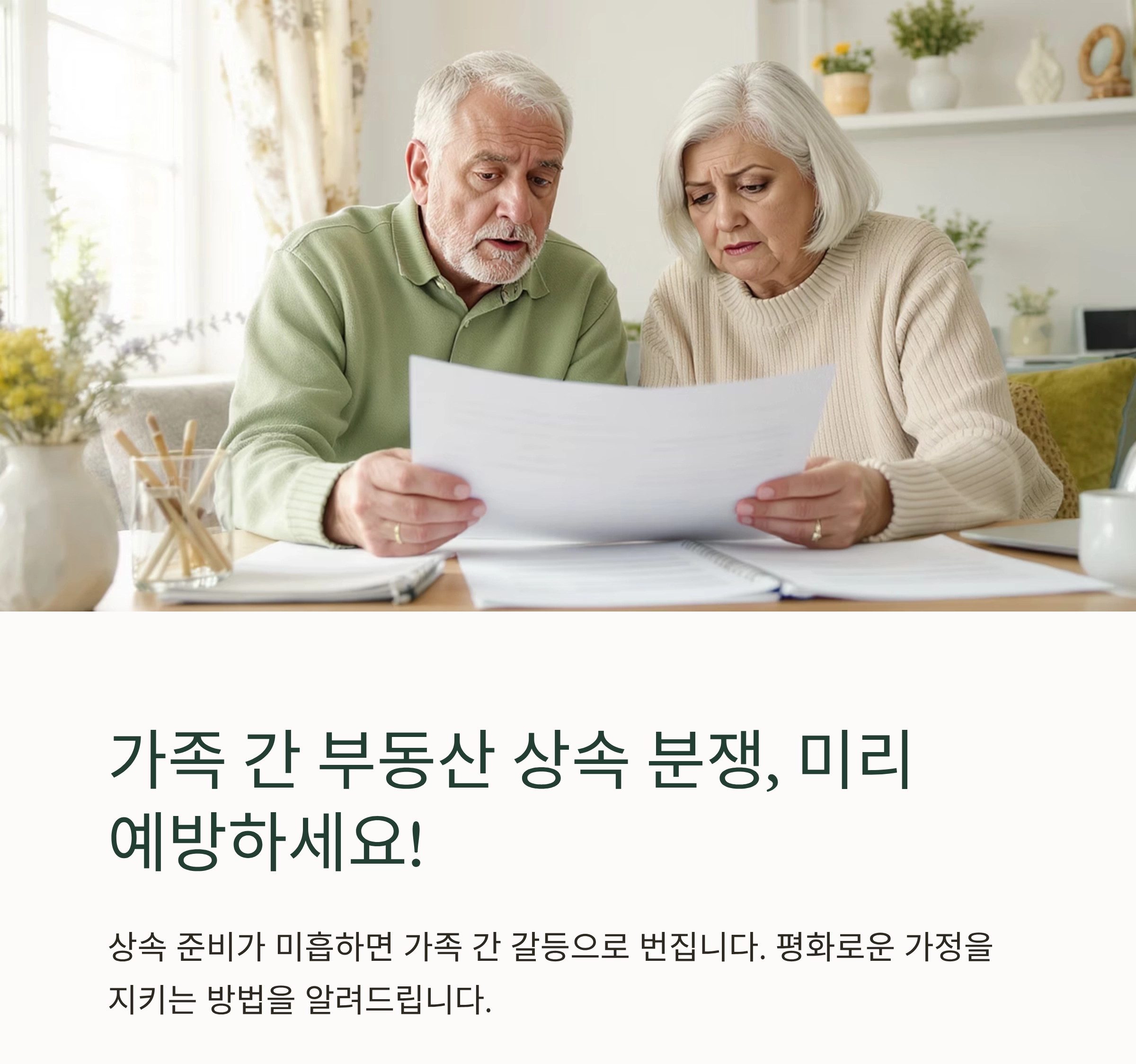 시니어를 위한 부동산 상속 분쟁, 이렇게 하면 예방됩니다