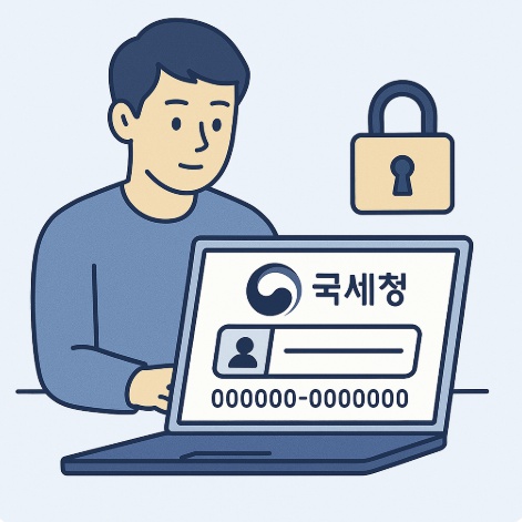 국세청 주민번호 입력