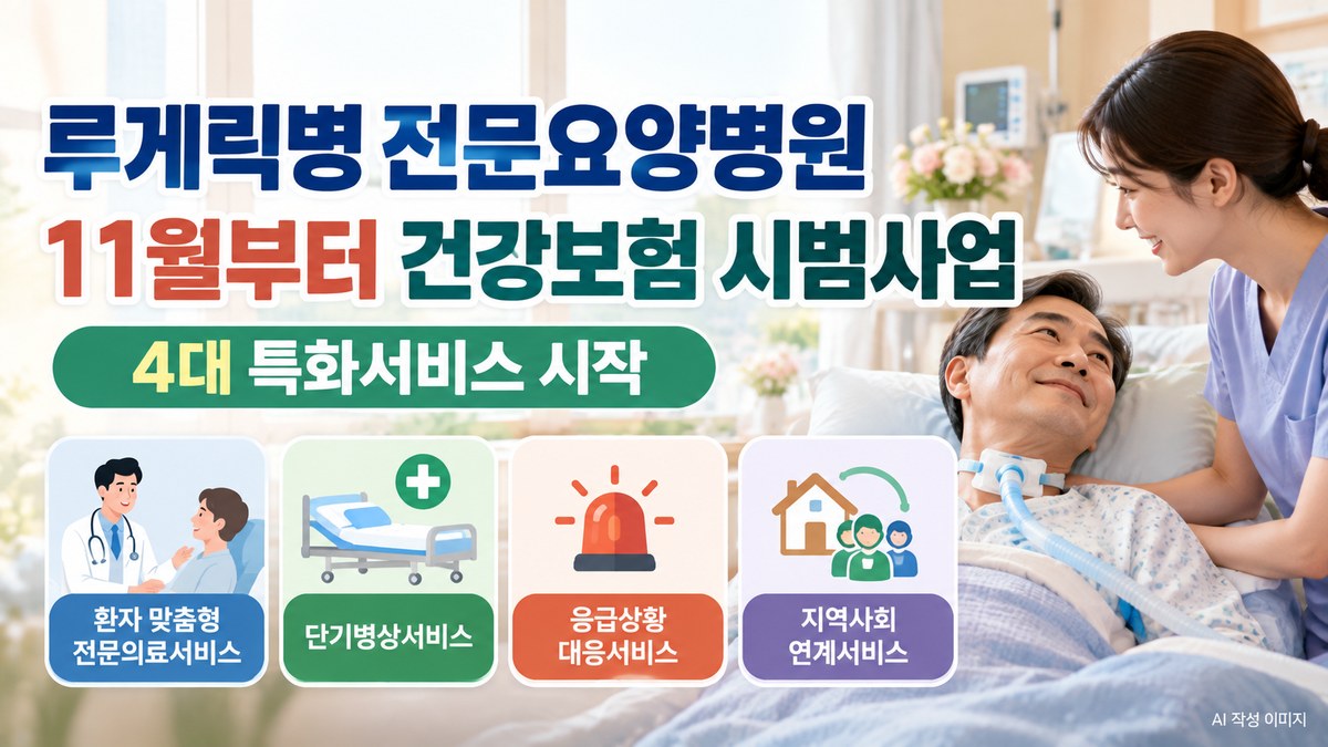 루게릭병 전문요양병원 건강보험 시범사업과 4대 특화서비스 안내 이미지