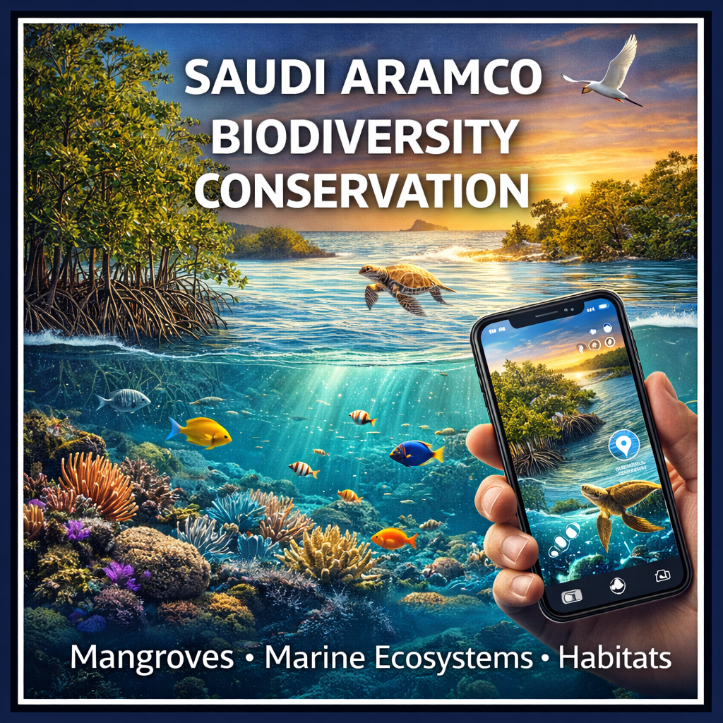 사우디아람코 생물 다양성 보존: 망그로브, 해양생태, 서식지