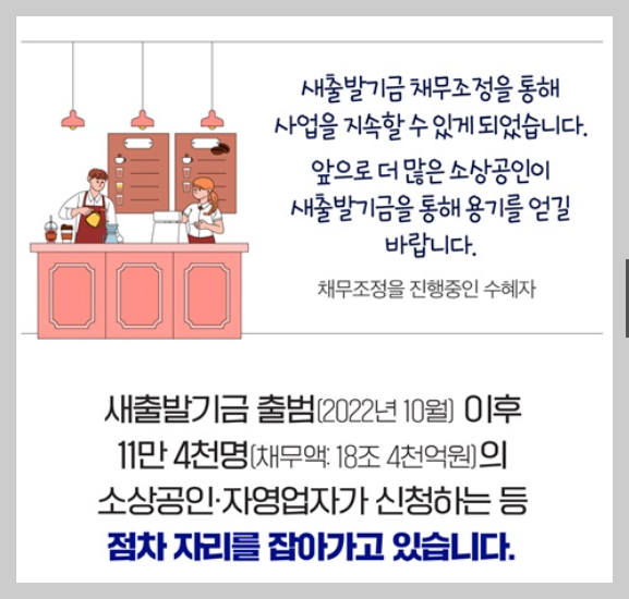 소상공인ㆍ자영업자 새출발기금대상 - 홈페이지, 채무조정, 신청방법