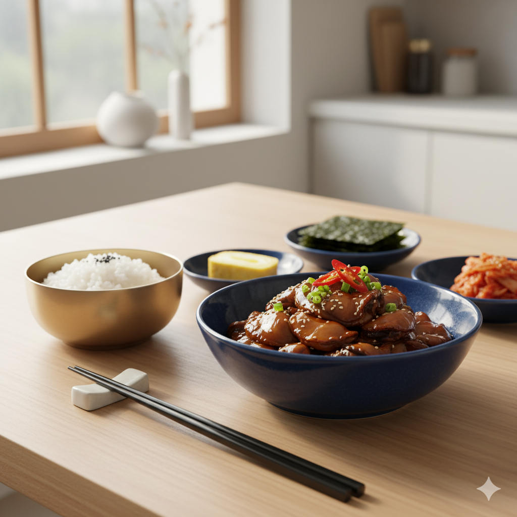 가리장 조개 간장 요리