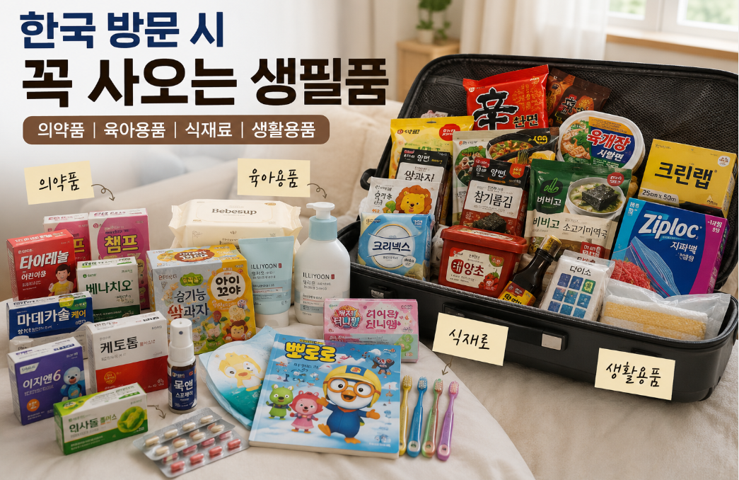 한국방문시 사오는 물품
