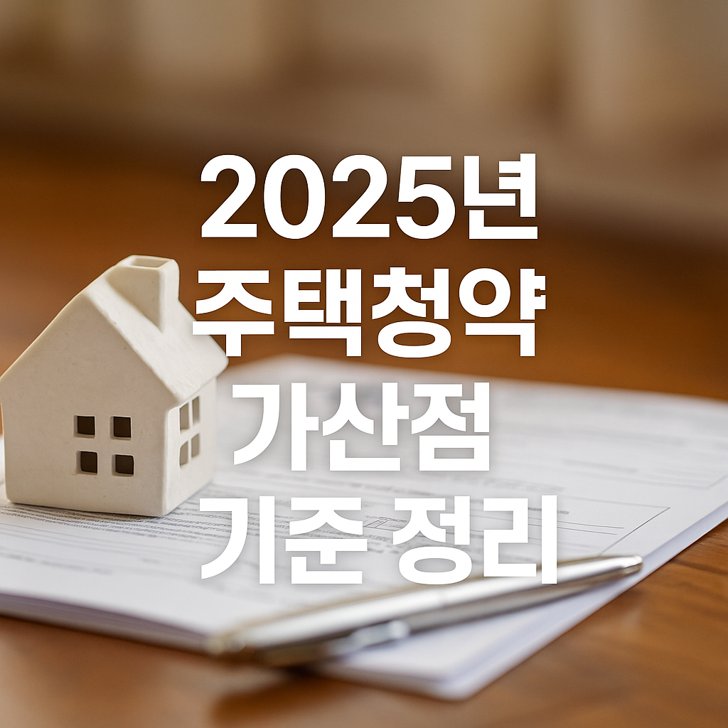 2025년 주택청약 가산점 기준 정리