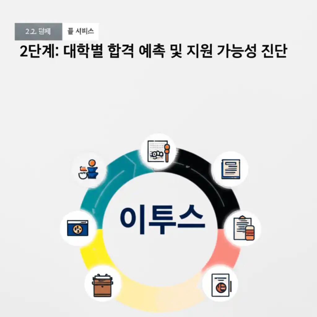 이투스 풀 서비스 2단계, 대학별 합격 예측 및 지원 가능성 진단 결과를 상세히 보여줍니다.