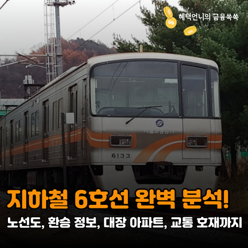 서울 지하철 6호선 완벽 분석! 노선도, 환승 정보, 대장 아파트, 교통 호재까지