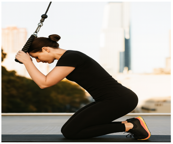 케이블 로프 크런치 운동법과 효과