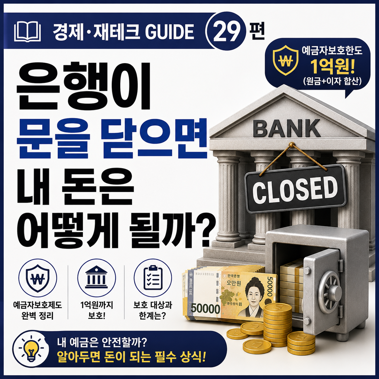 은행이 문을 닫으면 내 돈은 어떻게 될까?