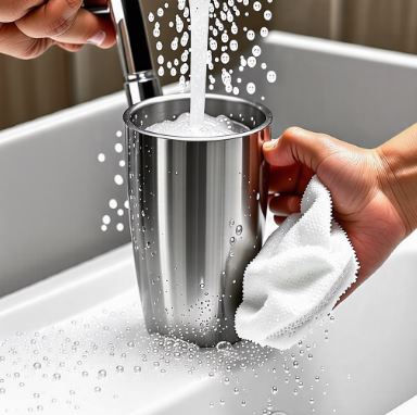 스테인레스 텀블러 세척