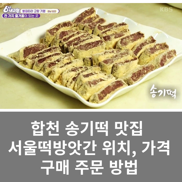 합천 송기떡 맛집 서울떡방앗간 구매 주문 정보