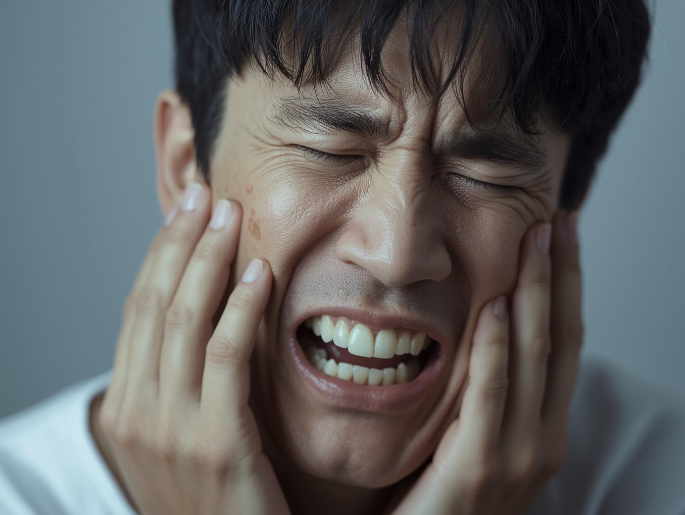 치아보험&amp;#44; 치통으로 괴로와 하는 모습