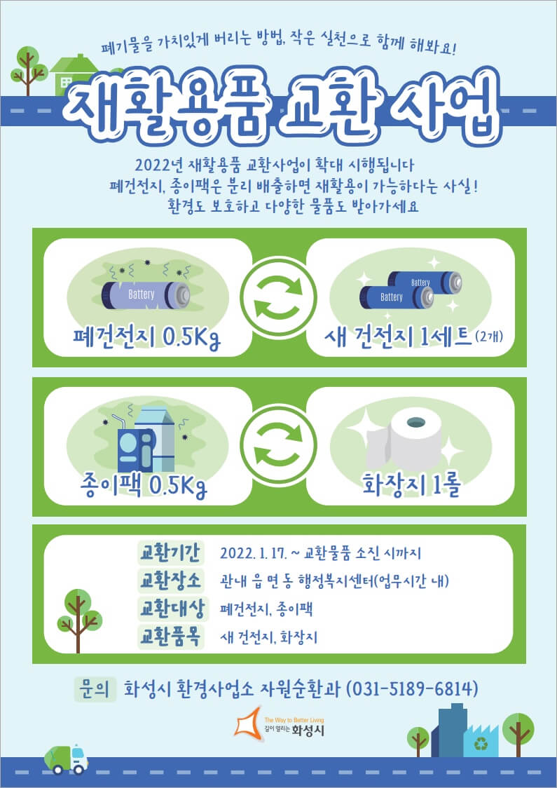 화성시 재활용품교환사업안내