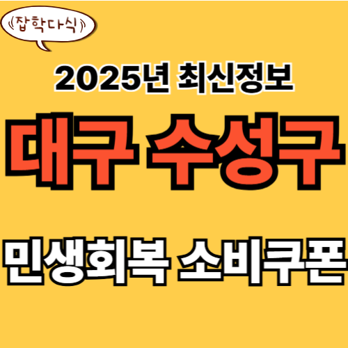 대구 수성구 민생회복 소비쿠폰 신청 완벽 가이드