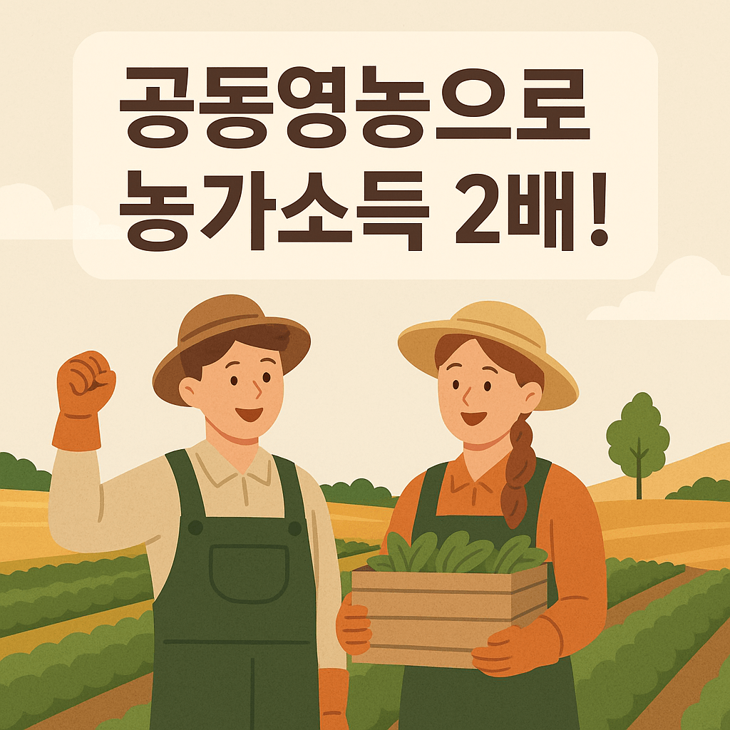 공동영 농 시범사업 농가소득 증대