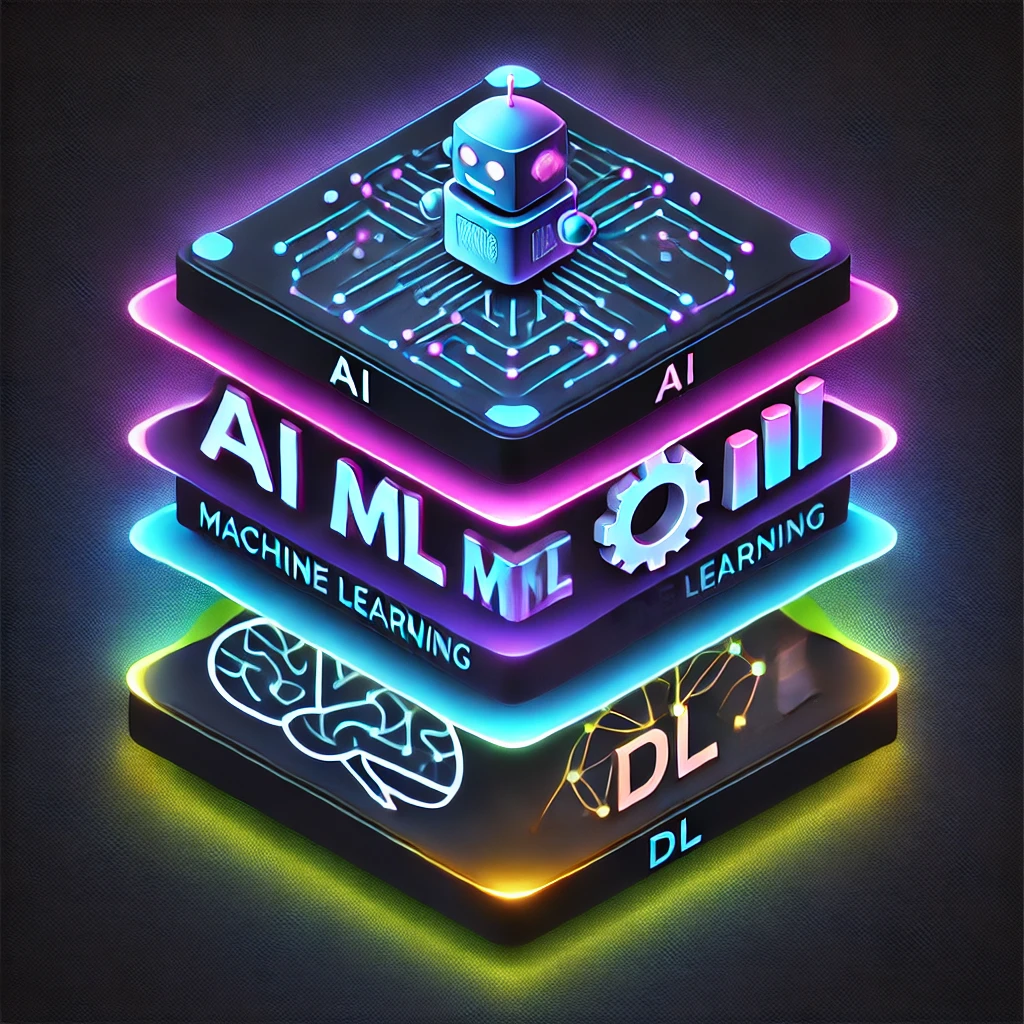 AI, 머신러닝, 딥러닝의 계층적 관계를 나타낸 인포그래픽