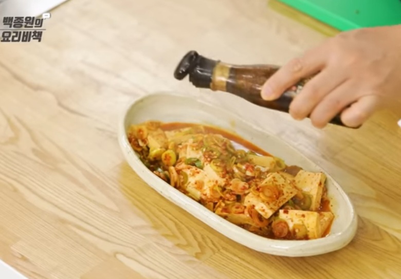 백종원 두부조림 레시피 (매콤하게 들기름넣고)