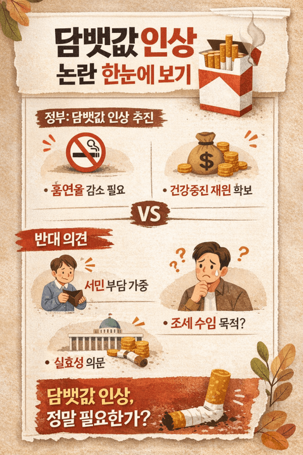 담뱃값 논란 한눈에 보기