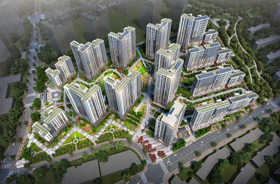 동탄레이크파크 자연& e편한세상 조감도