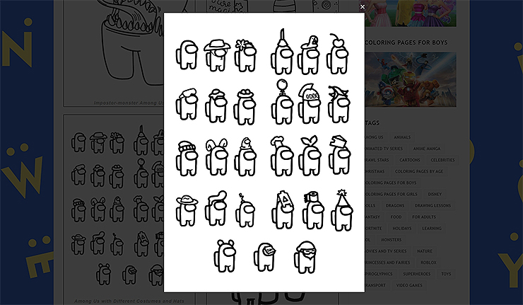 여러 캐릭터 이미지