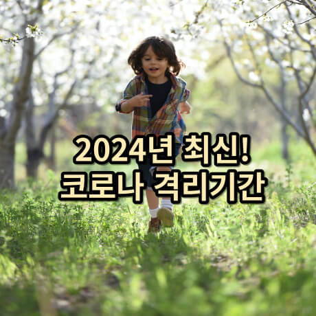 코로나 격리기간 2024년 최신정보