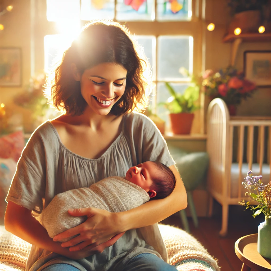 산후조리원에서 엄마와 아기