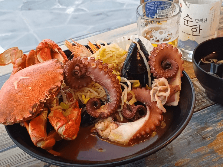 제주시 맛집 "마루해물라면 제주공항점" 음식