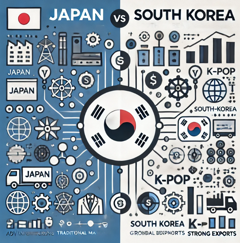 한국과 일본 경제 성장 요인 비교