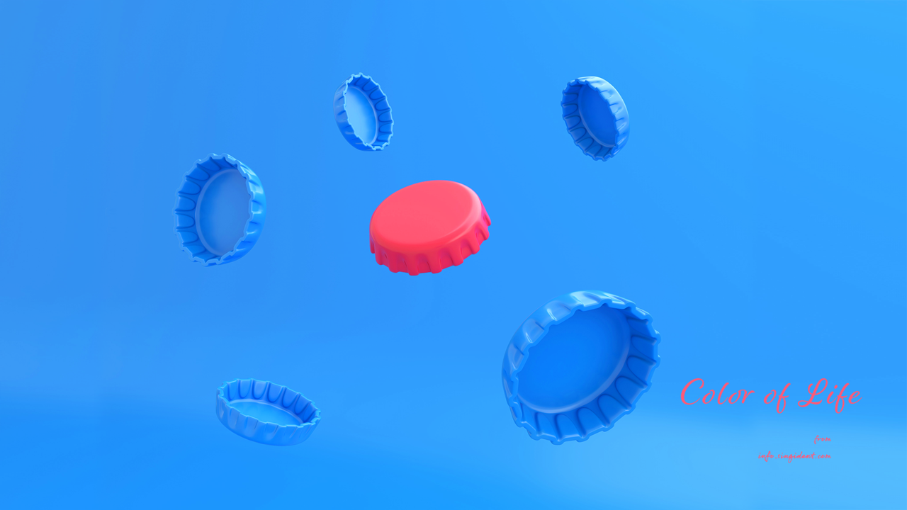 13 빨간색 병뚜껑 C - Color of Life 컬러배경화면