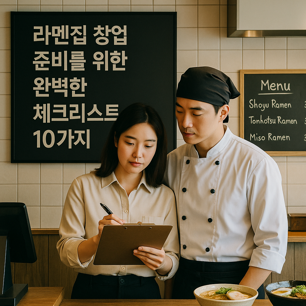 라멘집 창업 준비를 위한 완벽한 체크리스트 10가지