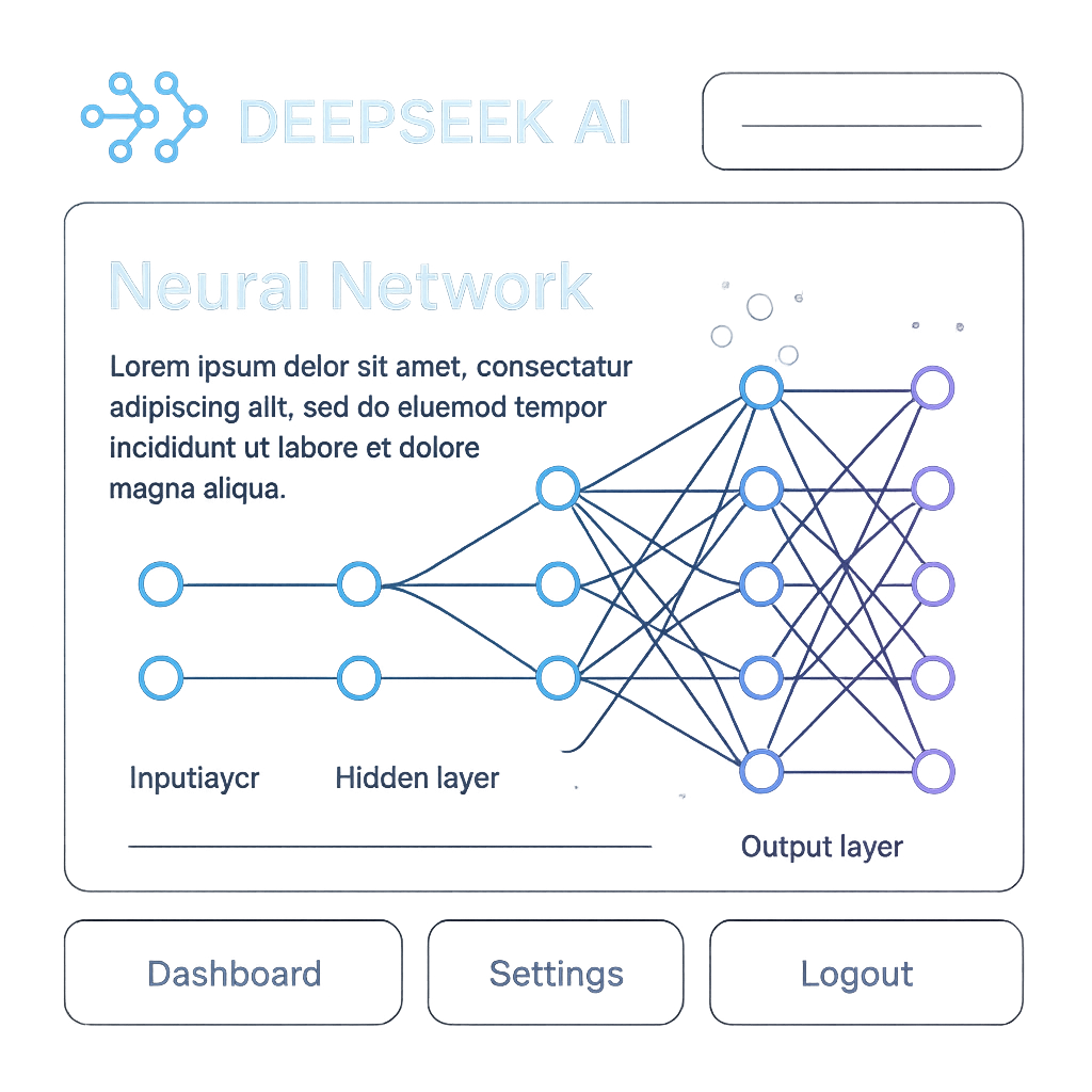 DeepSeek AI 인터페이스와 로고