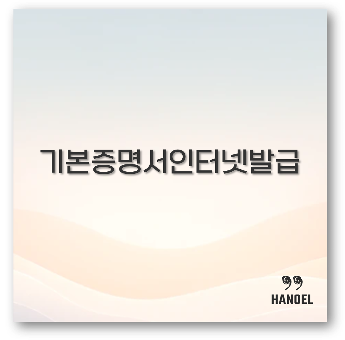 기본증명서인터넷발급