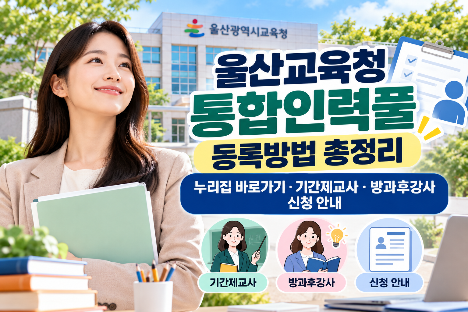 울산교육청 통합인력풀 등록방법 총정리|누리집 바로가기·기간제교사·방과후강사 신청 안내 관련 사진