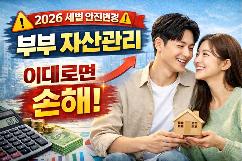 2026년 부부 공동자산 관리법｜이걸 몰라서 세금 수백만 원 손해봅니다