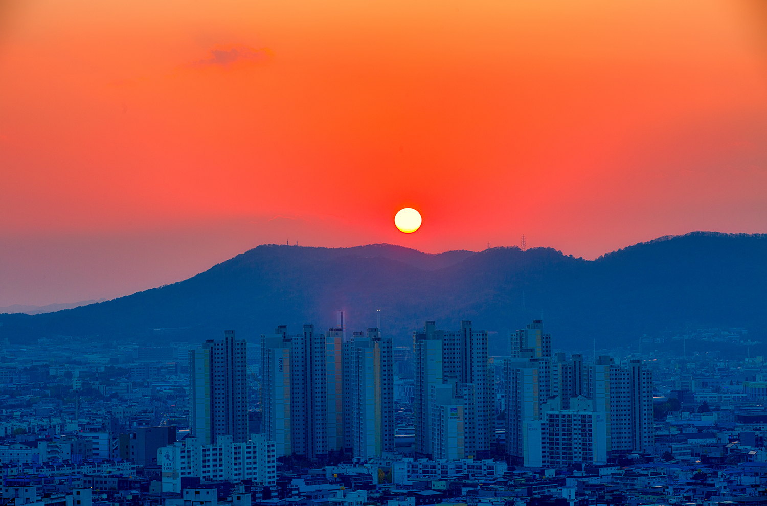 침산정 저녁노을1