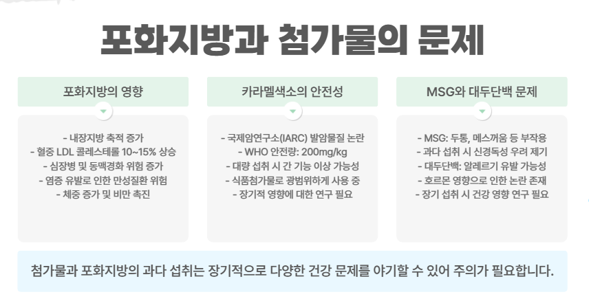포화지방과 첨가물 문제