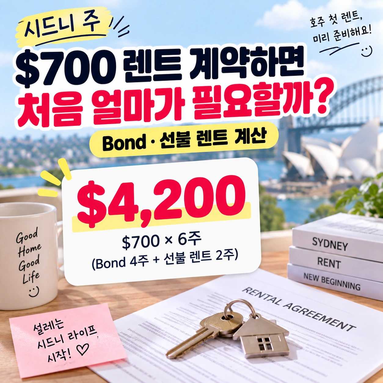 시드니_렌트_1번_4200달러_초기비용