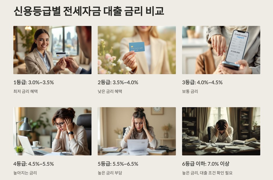신용등급별 대출사진
