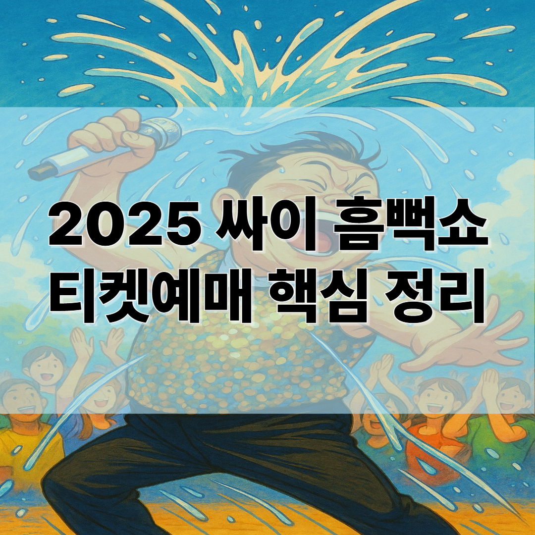 2025 싸이 흠뻑쇼 티켓예매 핵심 정리
