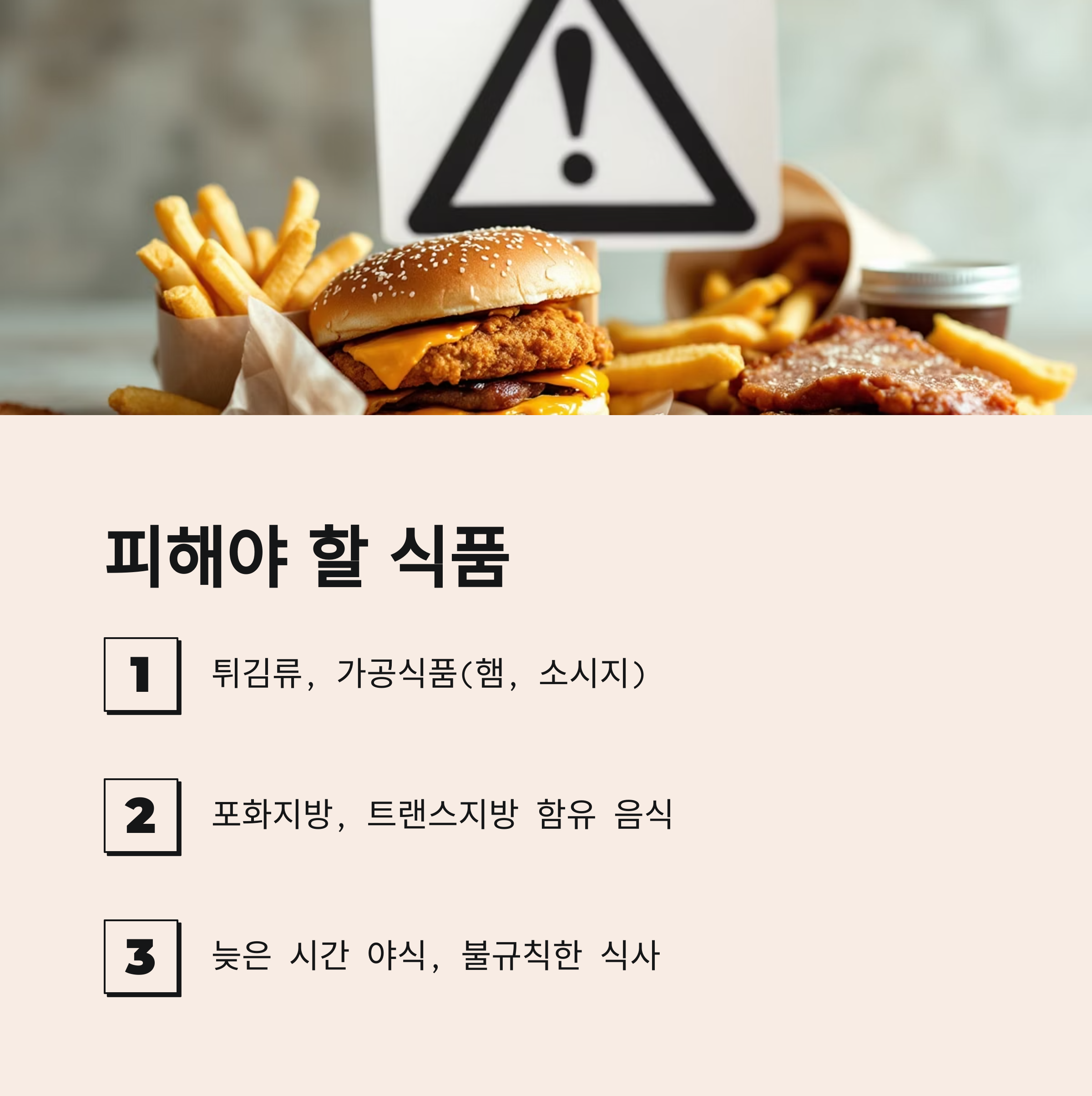 피해야 할 식품과 식습관 관련 사진