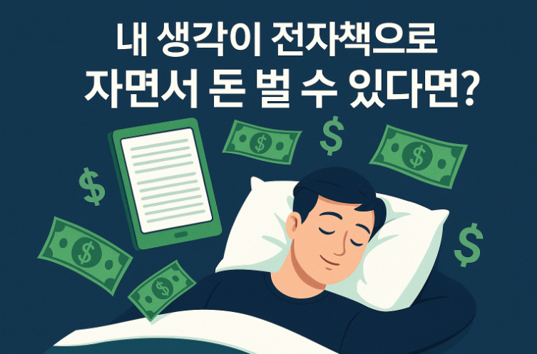 내 생각이 전자책으로 자면서 돈 벌 수 있다면?