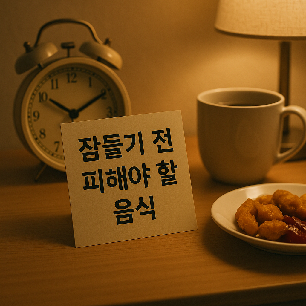 잠들기전 피해야할 음식, 실사형 이미지