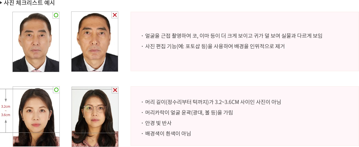 여권사진 규격 확인