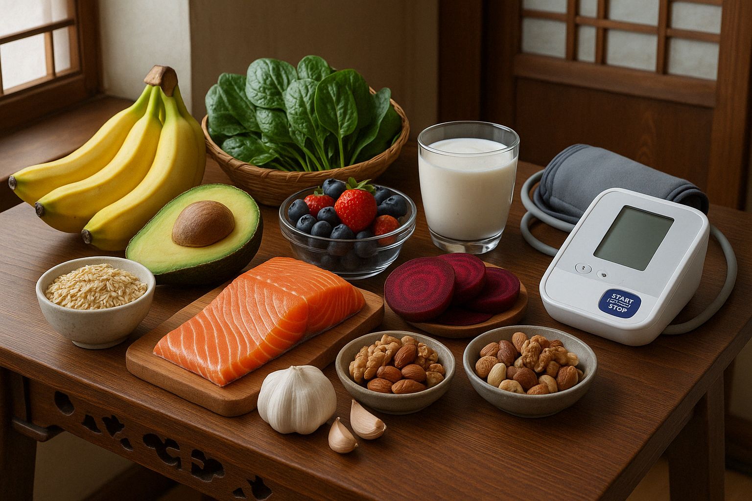 혈압 낮추는 음식 구성