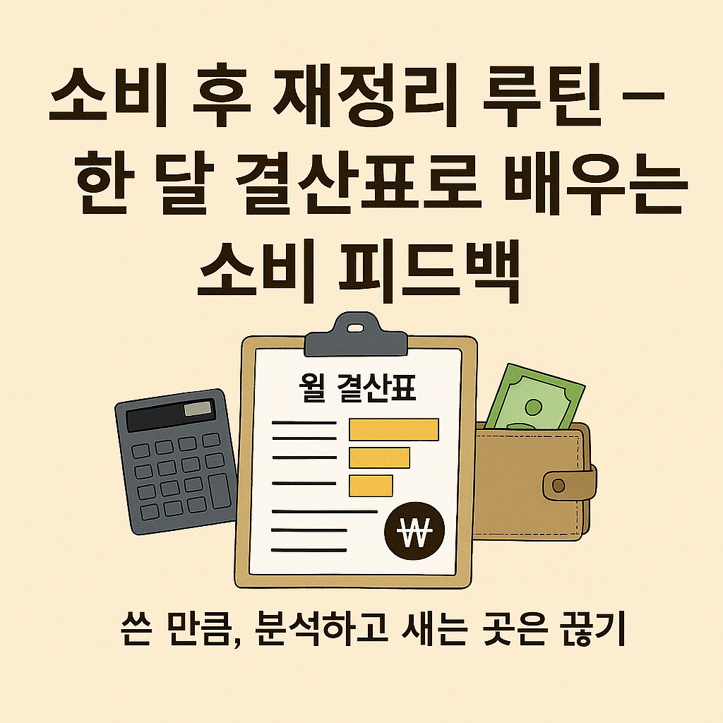 소비 후 재정리 루틴 – 한 달 결산표로 배우는 소비 피드백