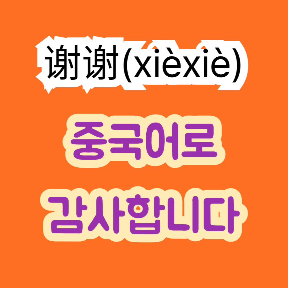 중국어 감사합니다
