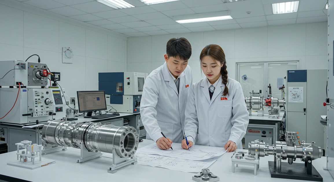 고체연료 ICBM 엔진 연구중인 연구원 이미지