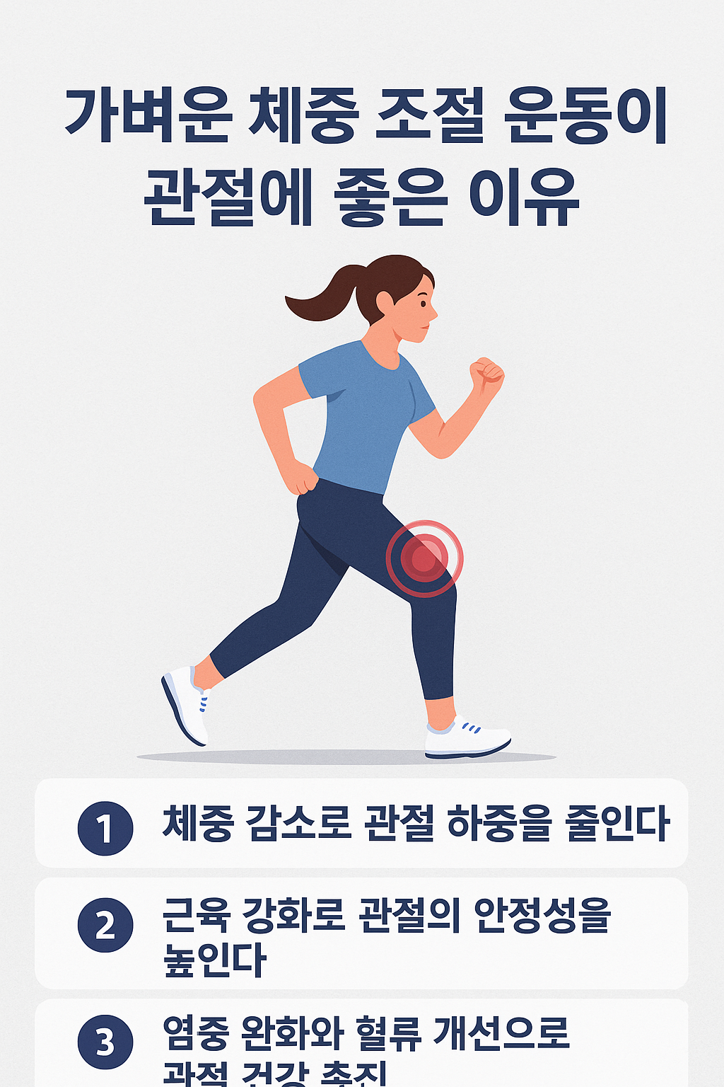 가벼운 체중 조절 운동이 관절에 좋은 이유