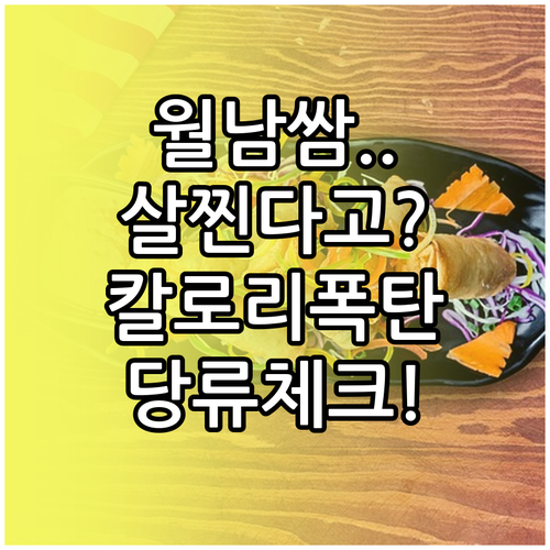 다이어트 중 월남쌈 주의사항 라이스페..