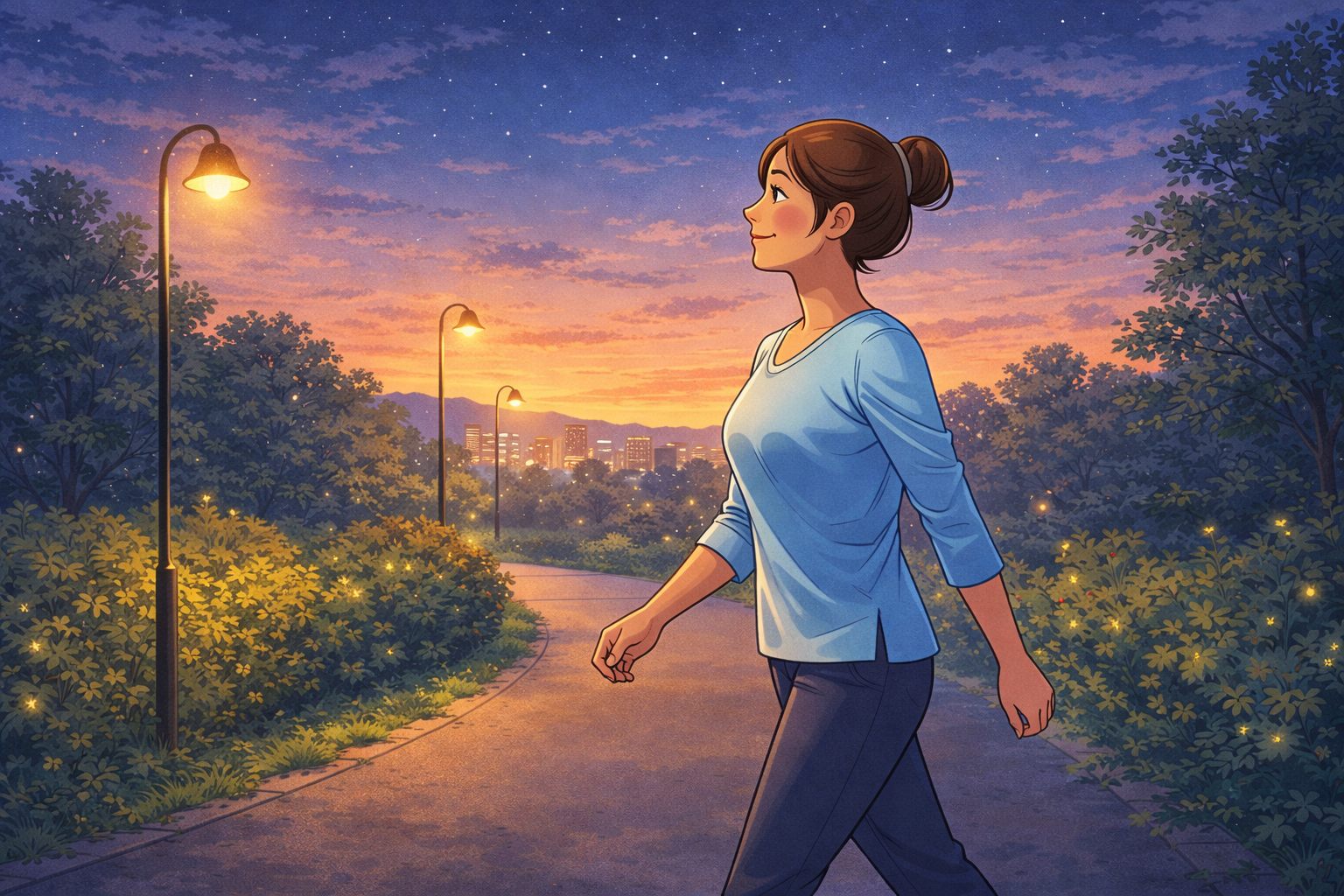 가벼운 저녁 걷기 운동