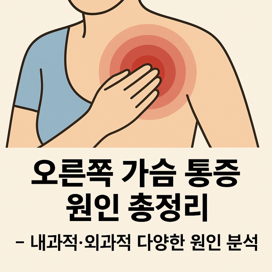오른쪽 가슴 통증 원인 총정리 – 내과적·외과적 다양한 원인 분석